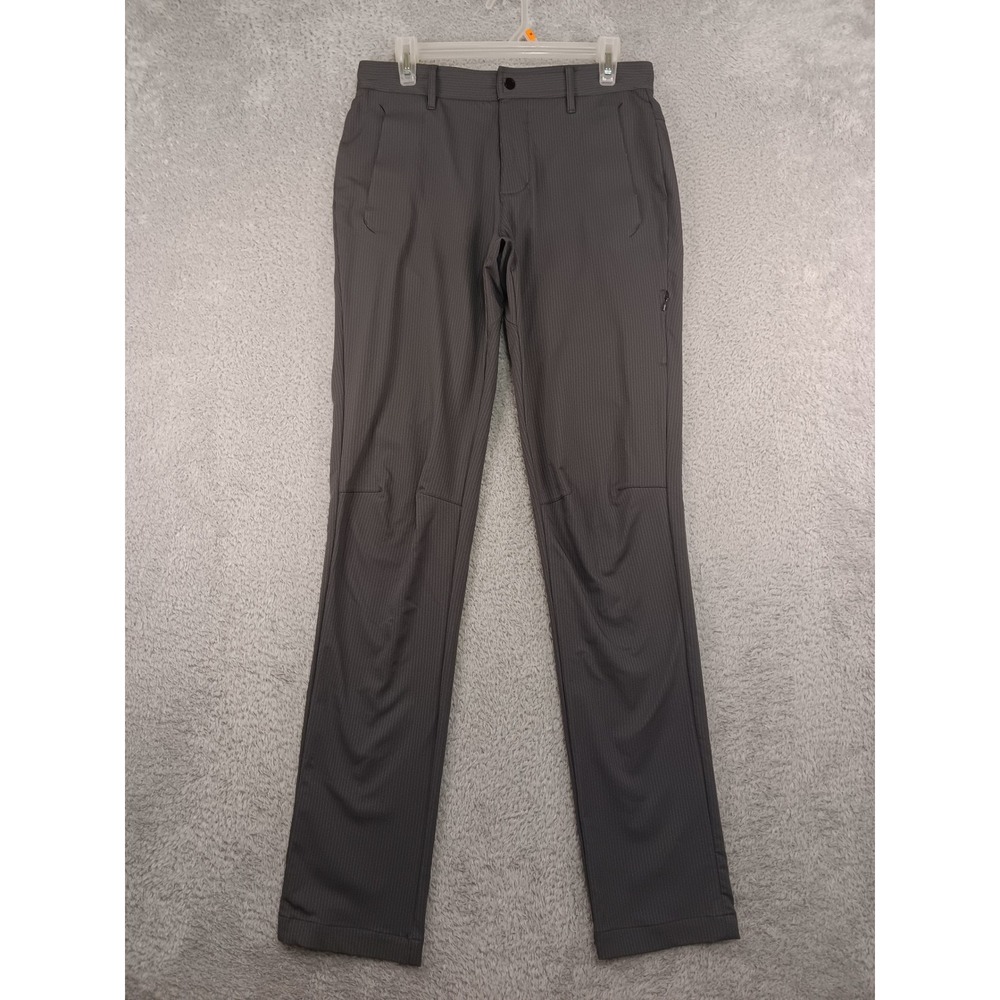 Lululemon Commute Pant Mens 30x34 (Tag 32) Gray Hip and Back Zipper Pockets